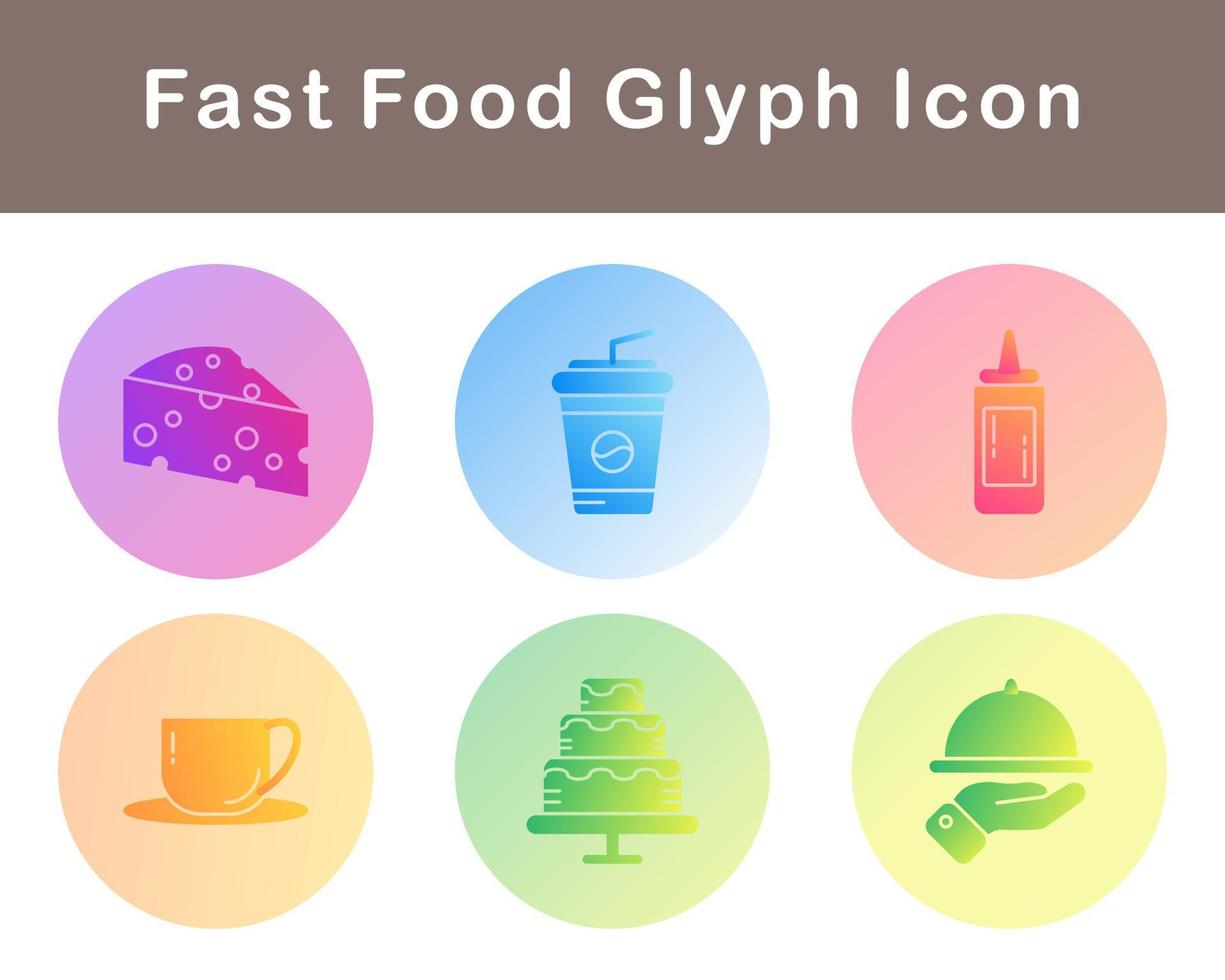 Fast Food Vector Icon Set