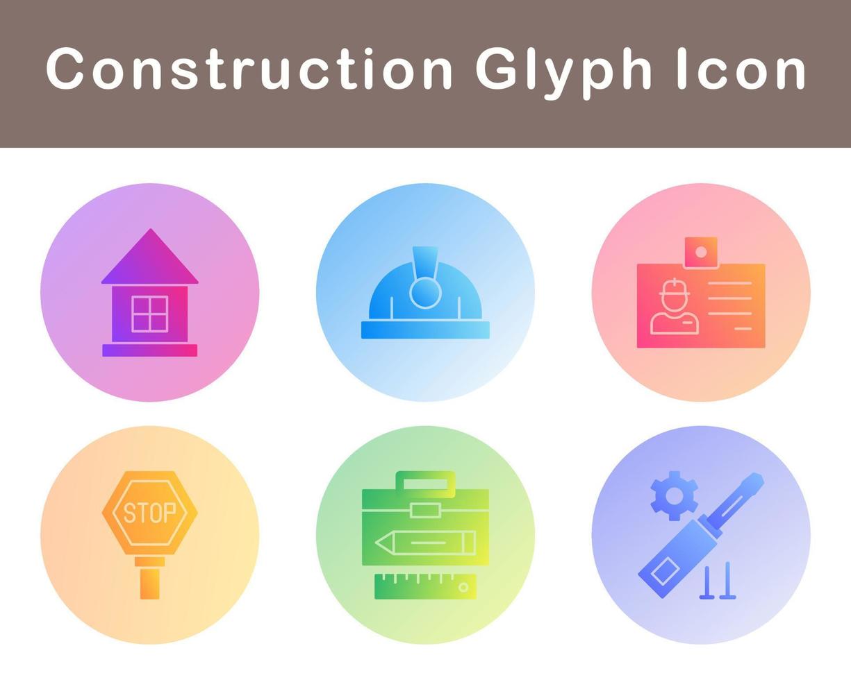 conjunto de iconos de vector de construcción