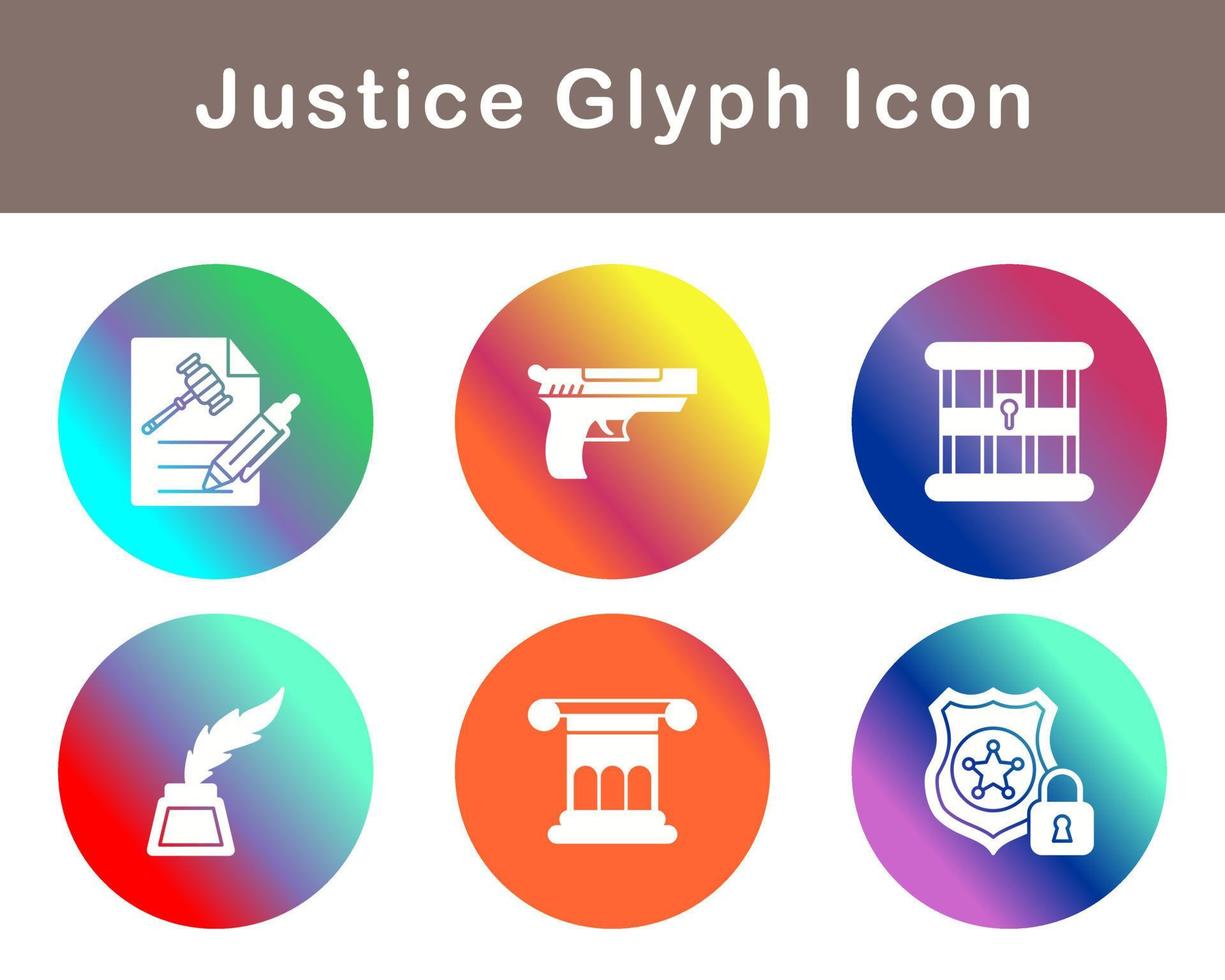 Justice Vector Icon Set