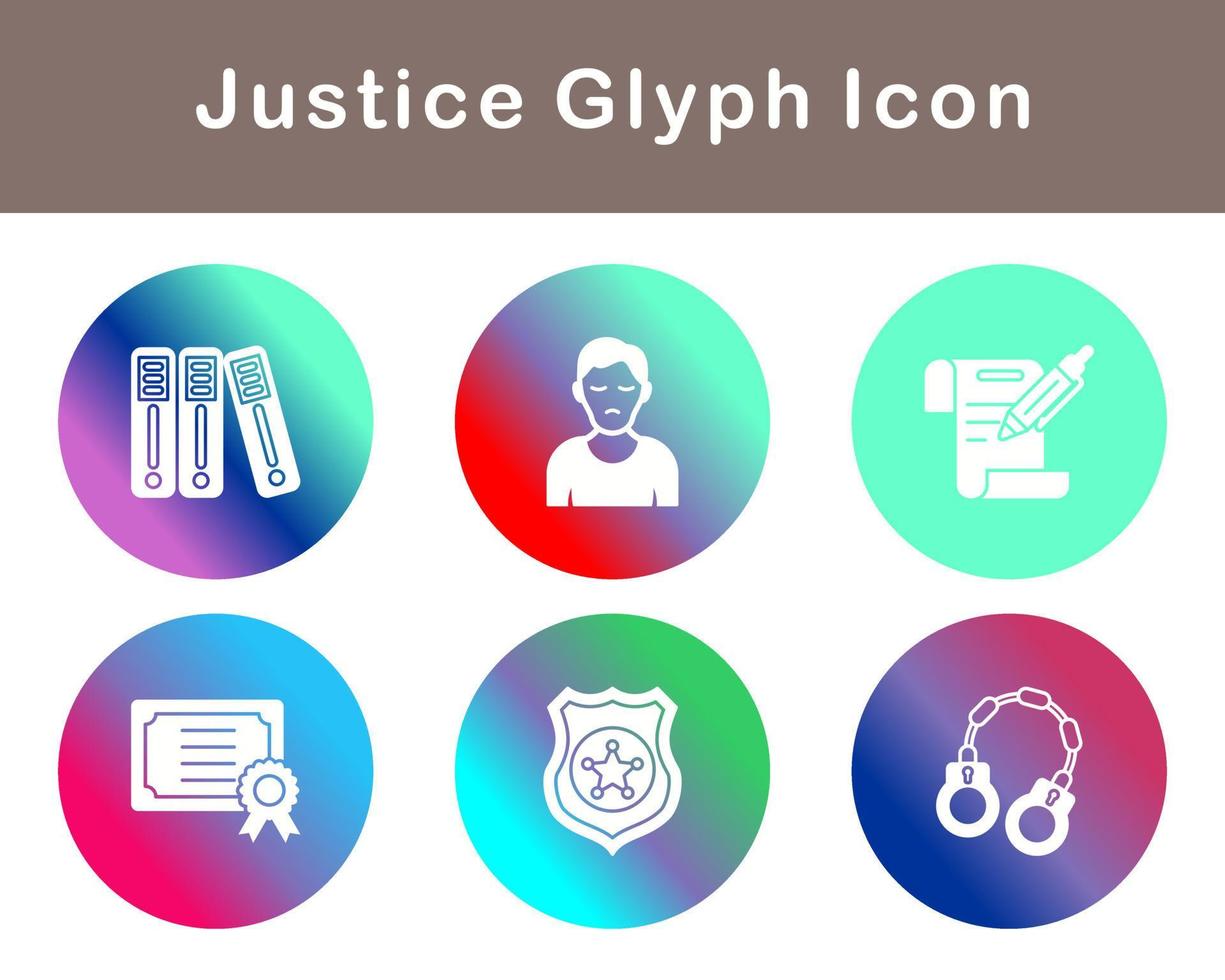 Justice Vector Icon Set