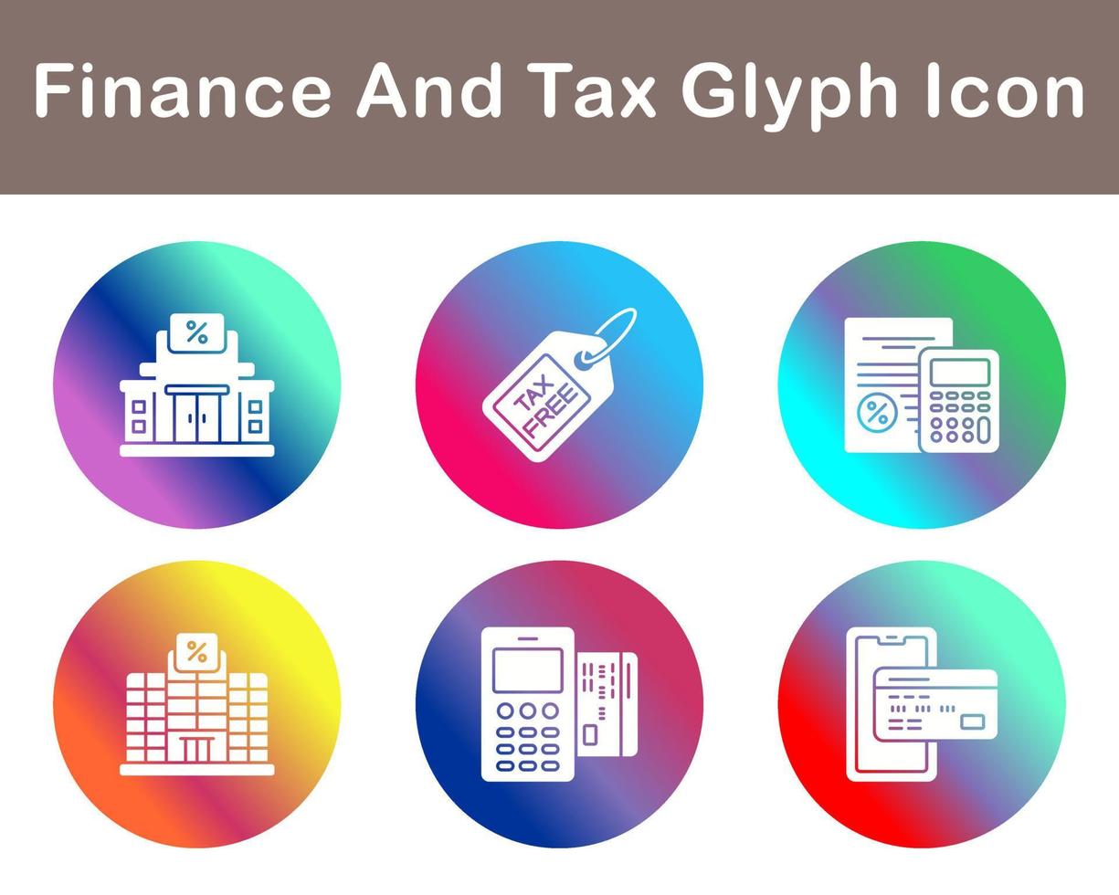 Finance And Tax Vector Icon Set