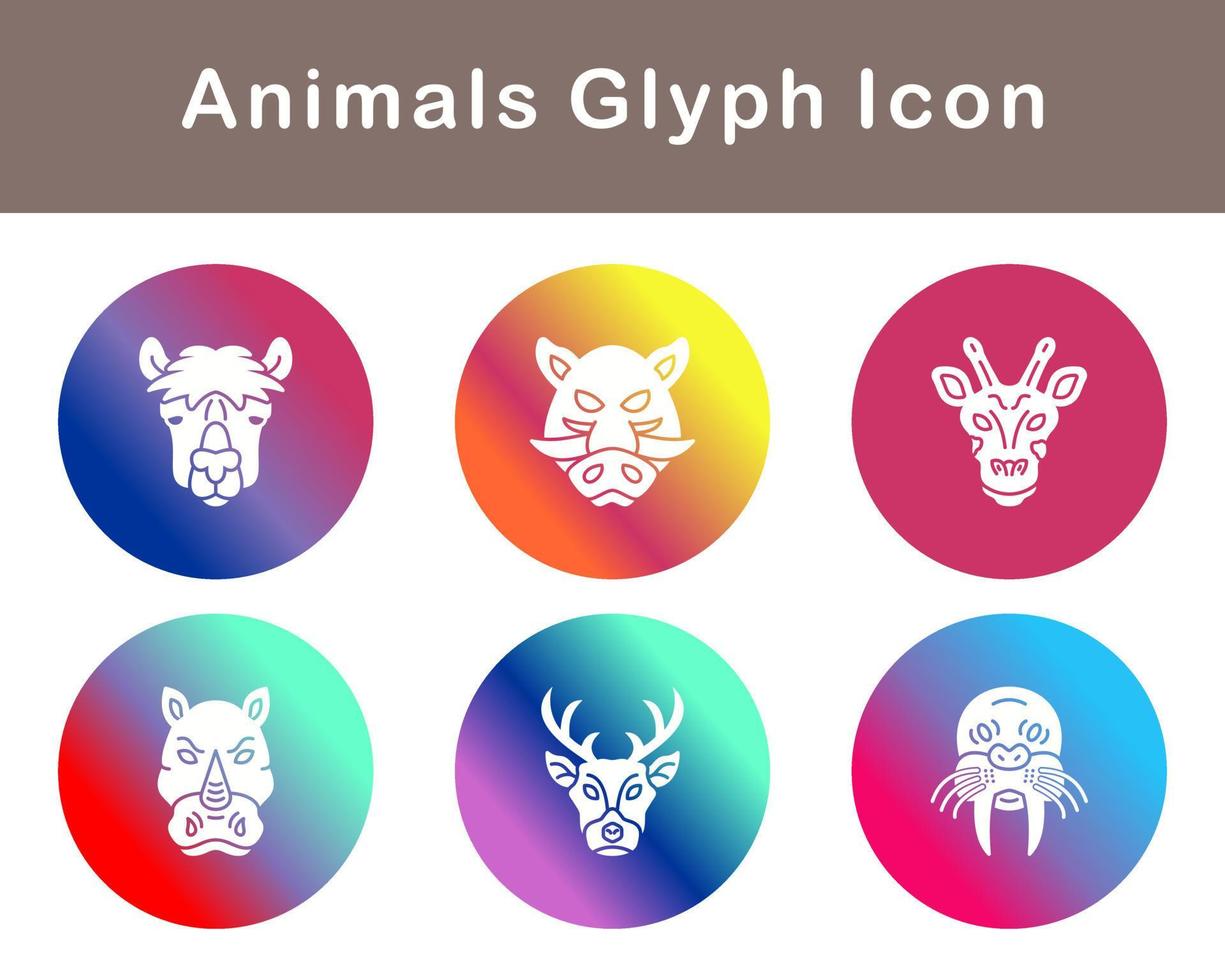 Animals Vector Icon Set