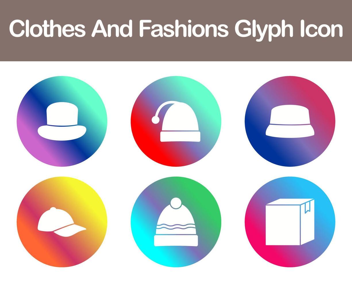 Clothes And Fashions Vector Icon Set