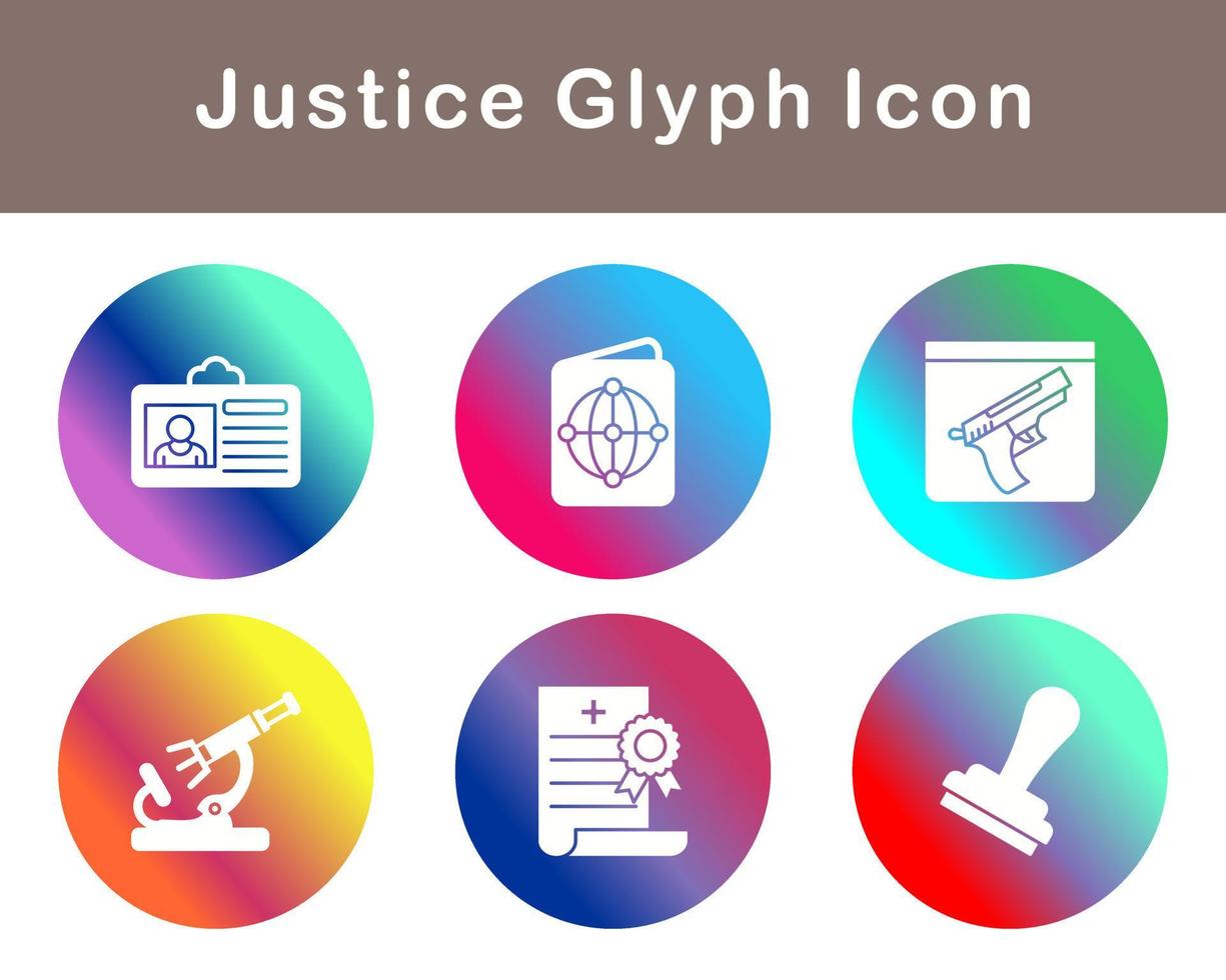 Justice Vector Icon Set