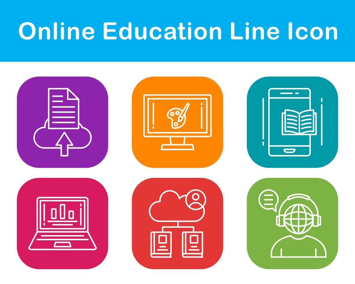 Online Education Vector Icon Set