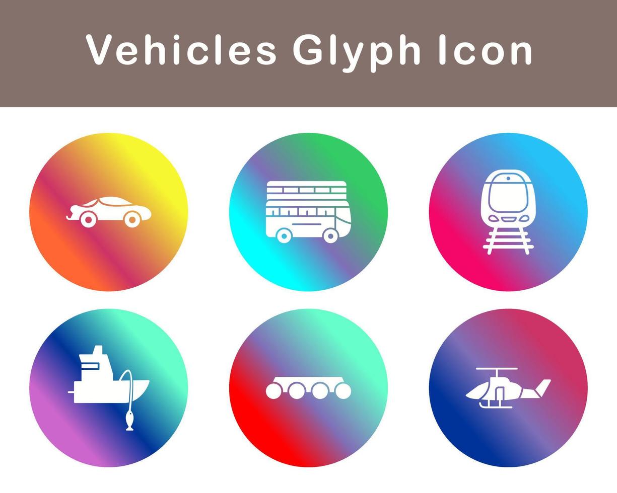 Vehicles Vector Icon Set