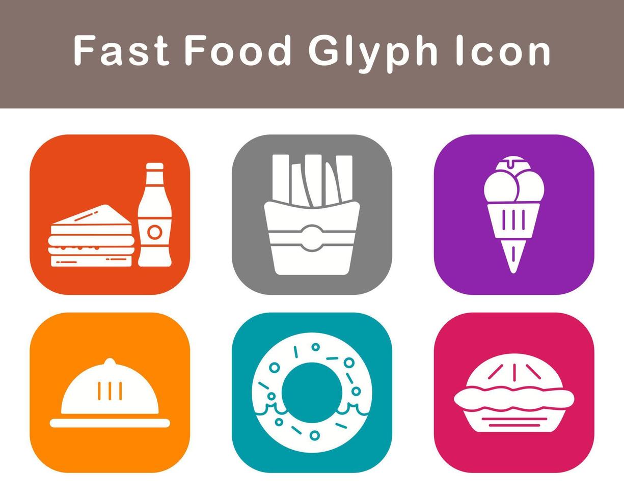 Fast Food Vector Icon Set