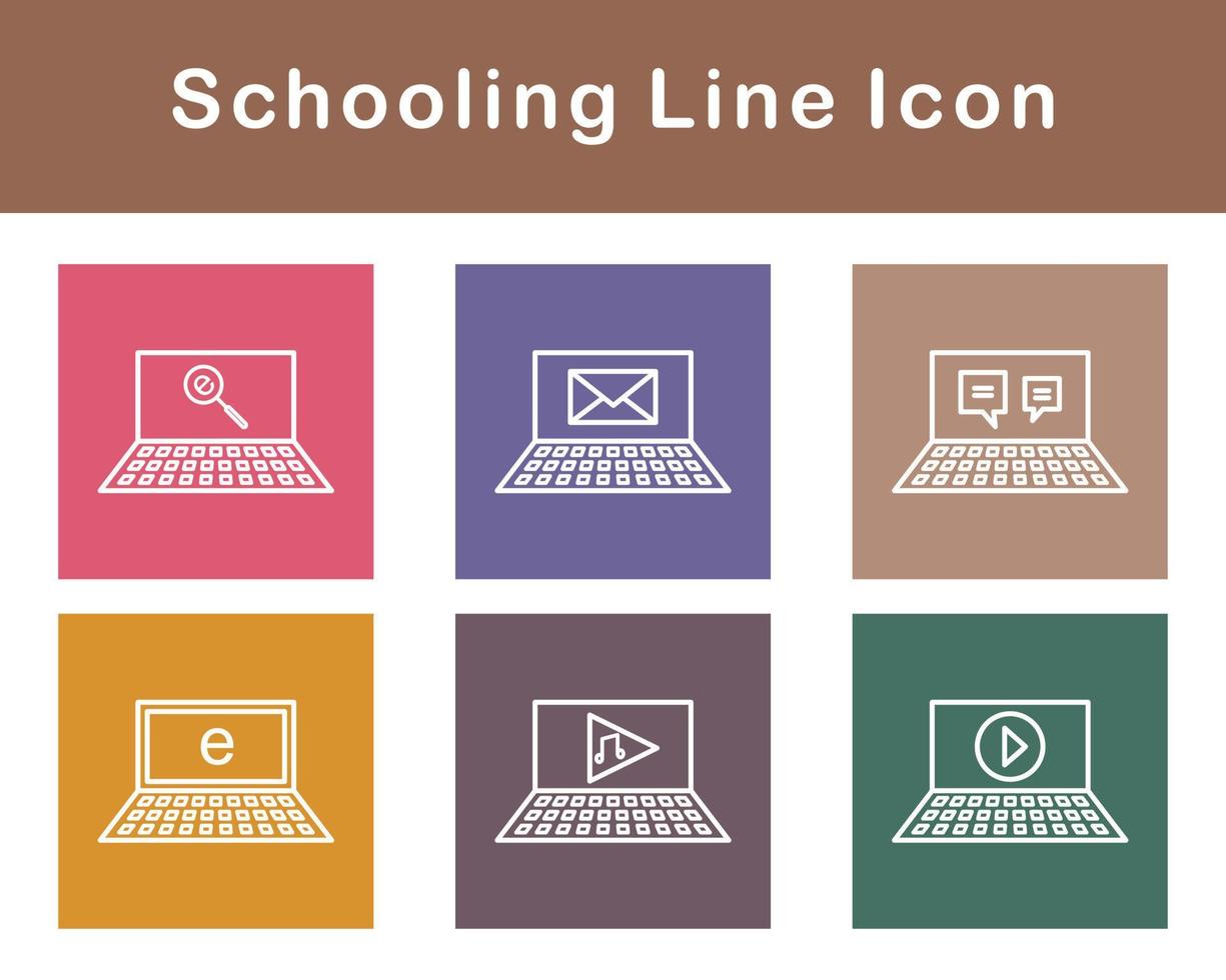 Schooling Vector Icon Set