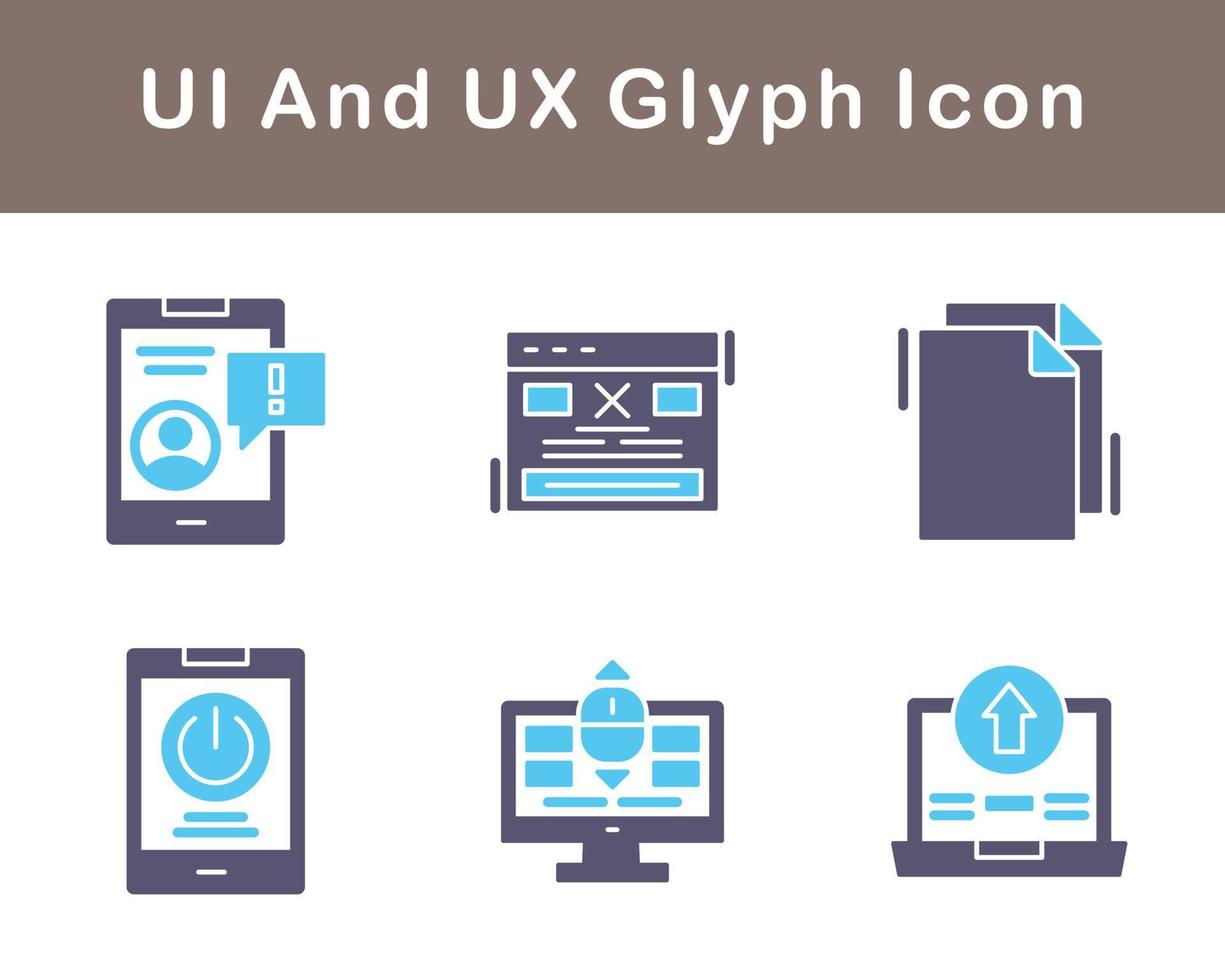 UI And UX Vector Icon Set