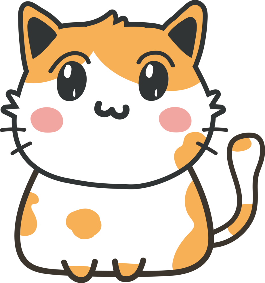 Cat cartoon character crop-out png
