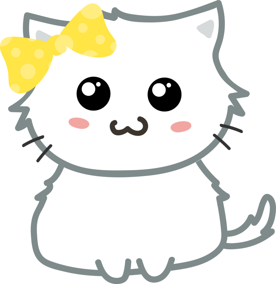 Cat cartoon character crop-out png