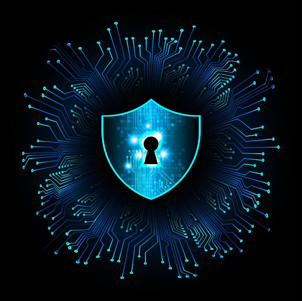 Modern Cybersecurity Technology Background with padlock vector