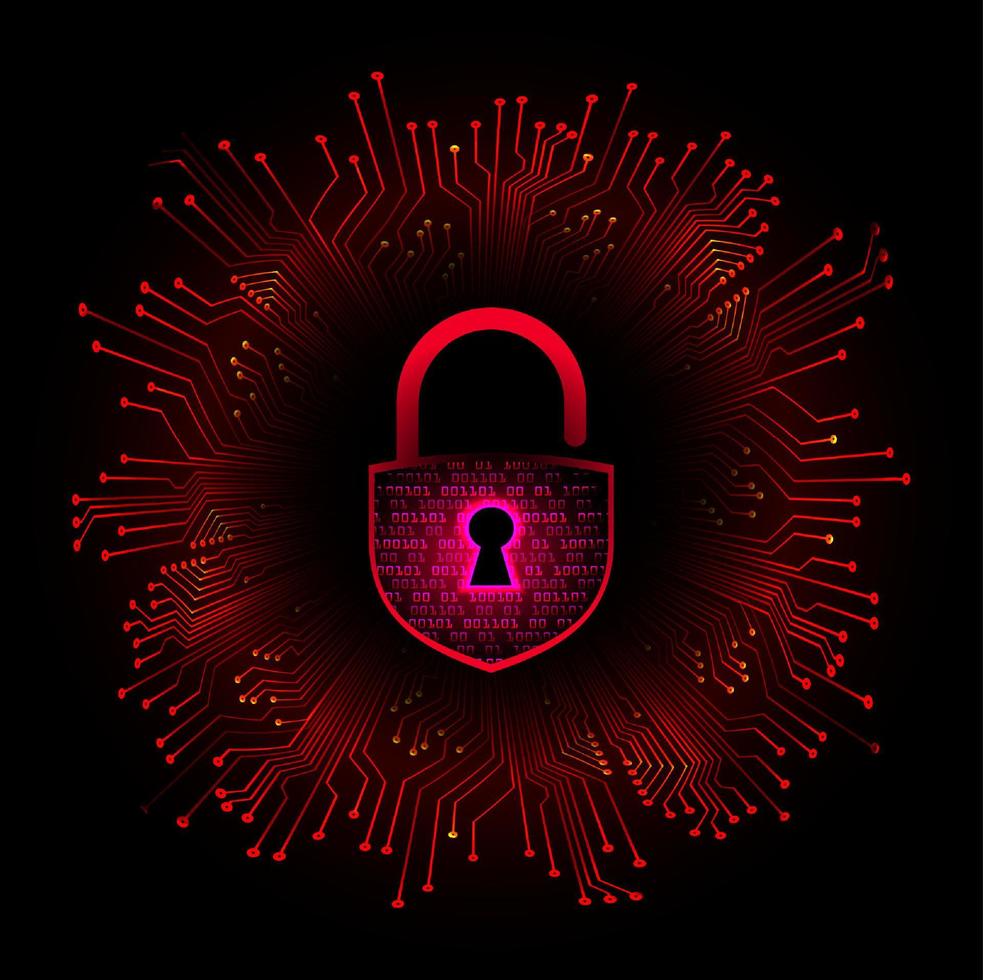 Modern Cybersecurity Technology Background with padlock vector