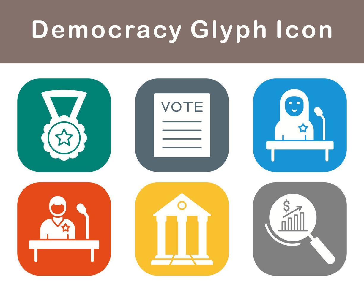 Democracy Vector Icon Set