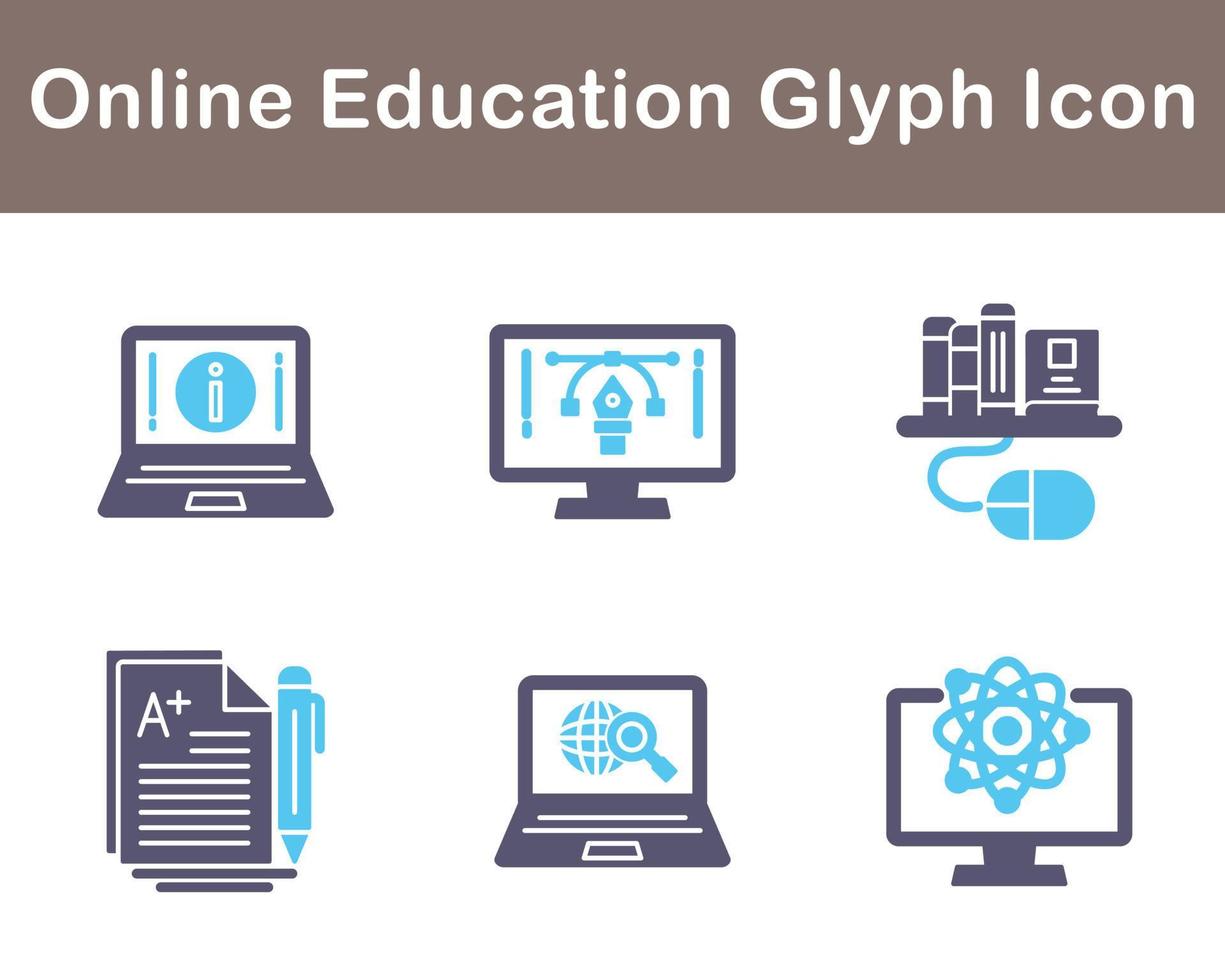 Online Education Vector Icon Set