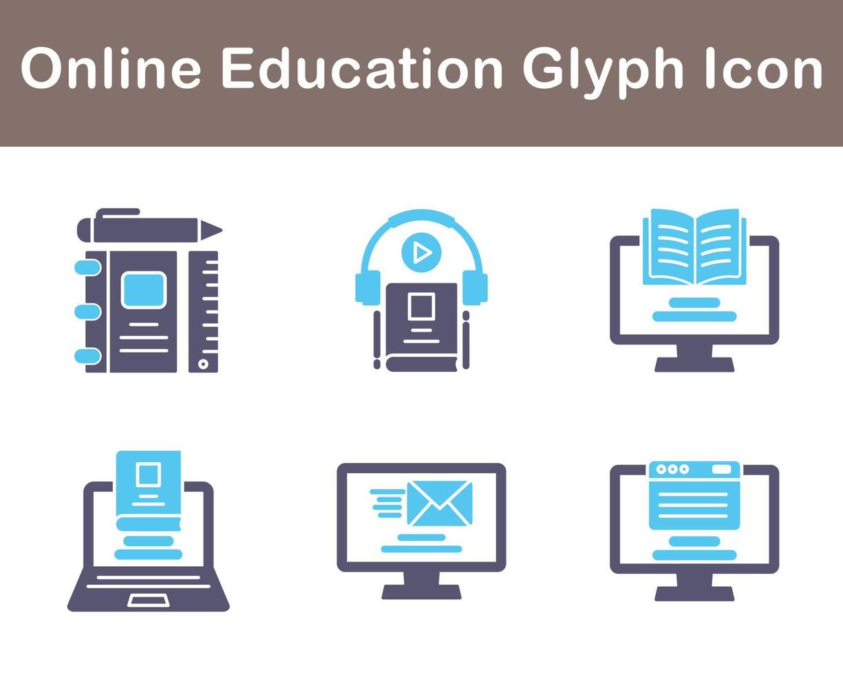 Online Education Vector Icon Set