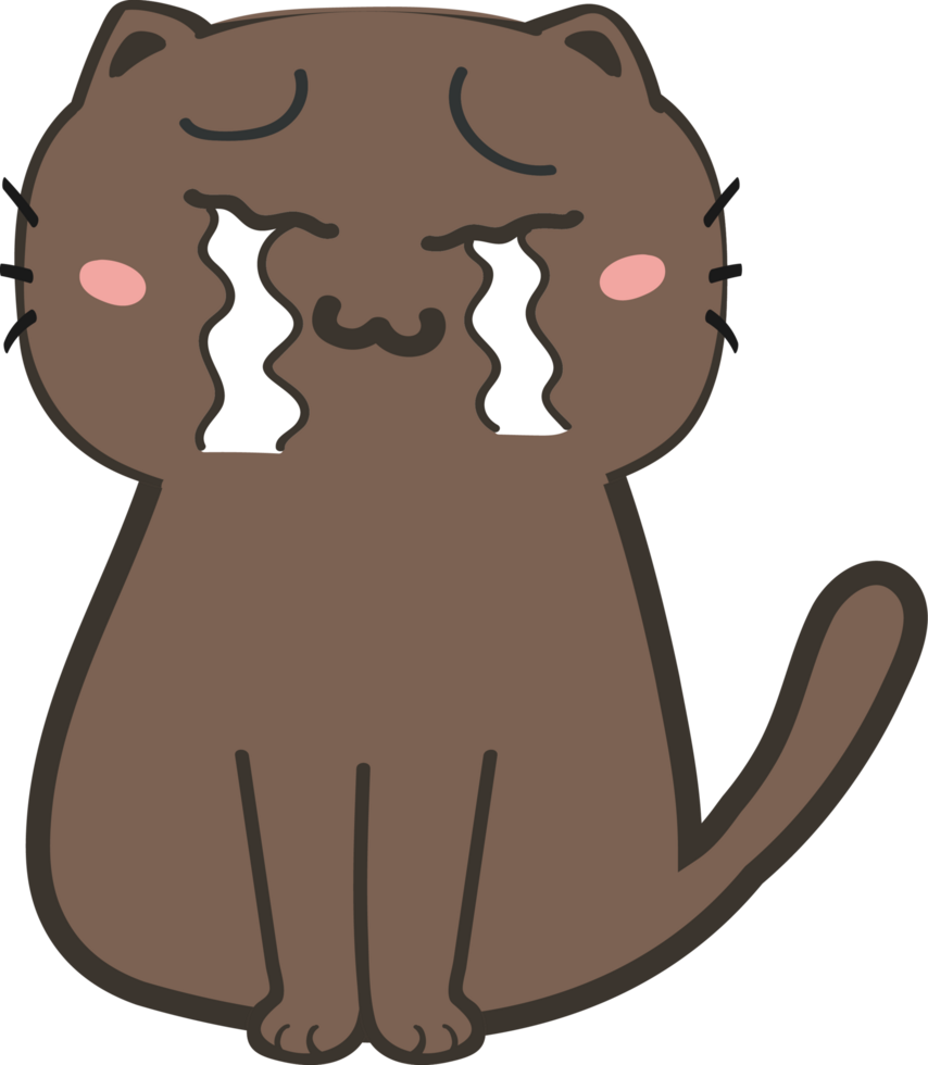 Cat cartoon character crop-out png