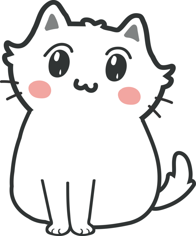 Cat cartoon character crop-out png