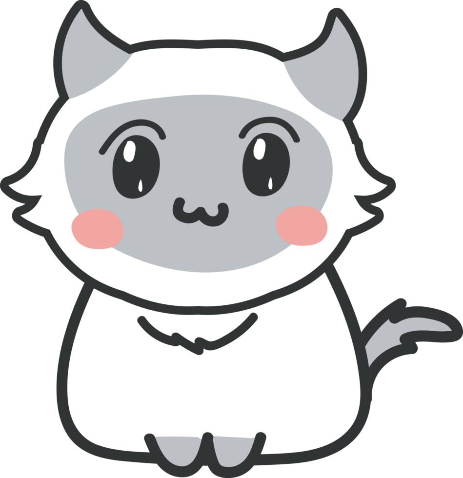 Cat cartoon character crop-out png