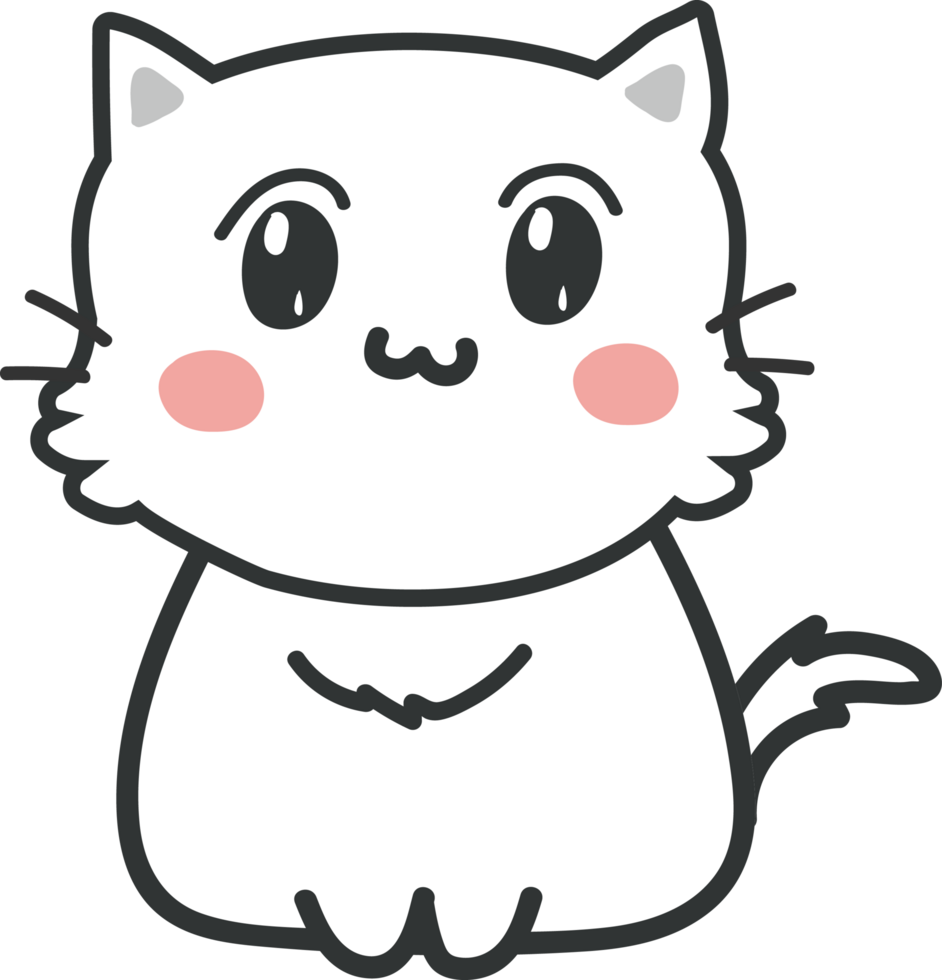 Cat cartoon character crop-out png