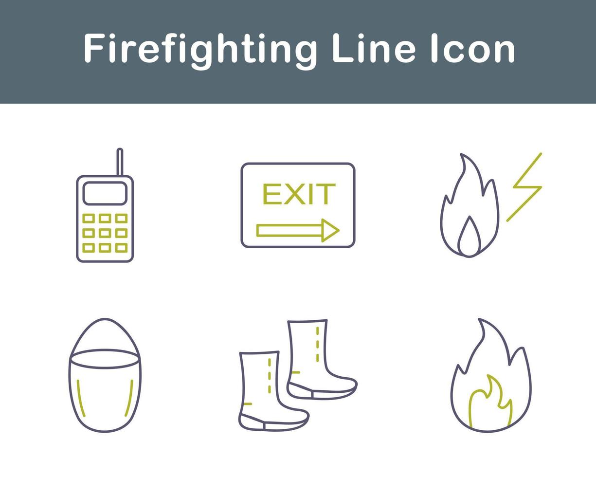 Firefighting Vector Icon Set