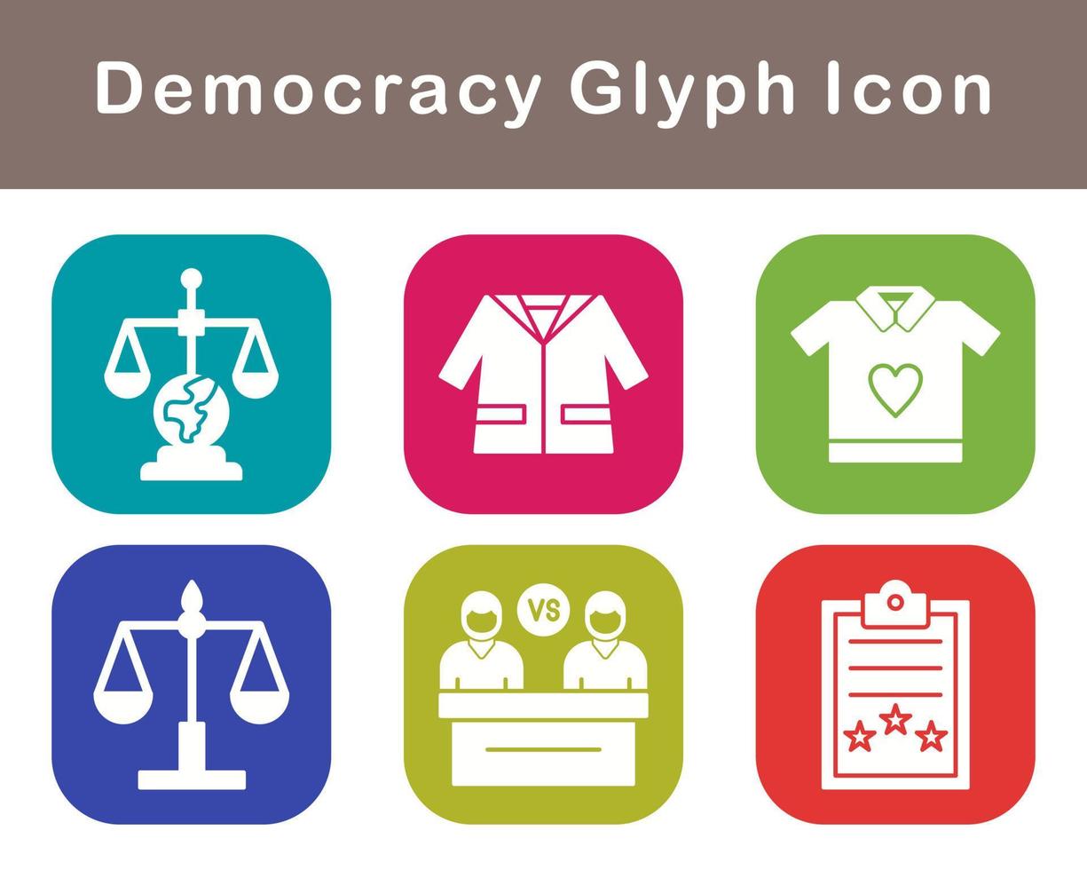 Democracy Vector Icon Set