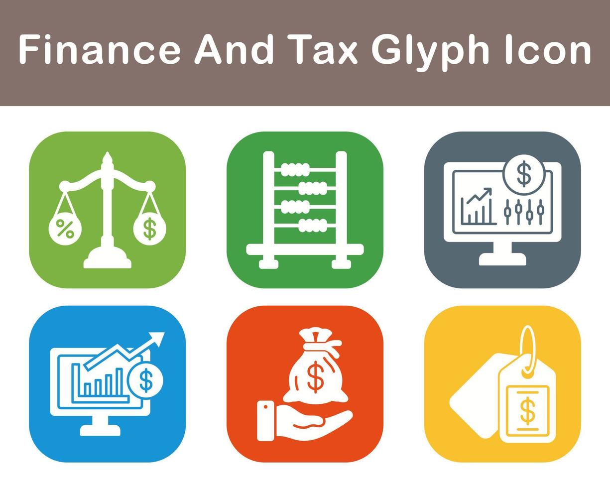 Finance And Tax Vector Icon Set