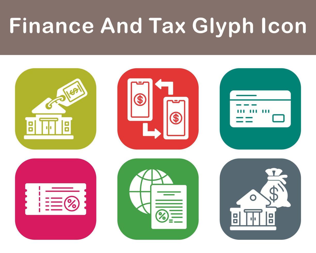 Finance And Tax Vector Icon Set