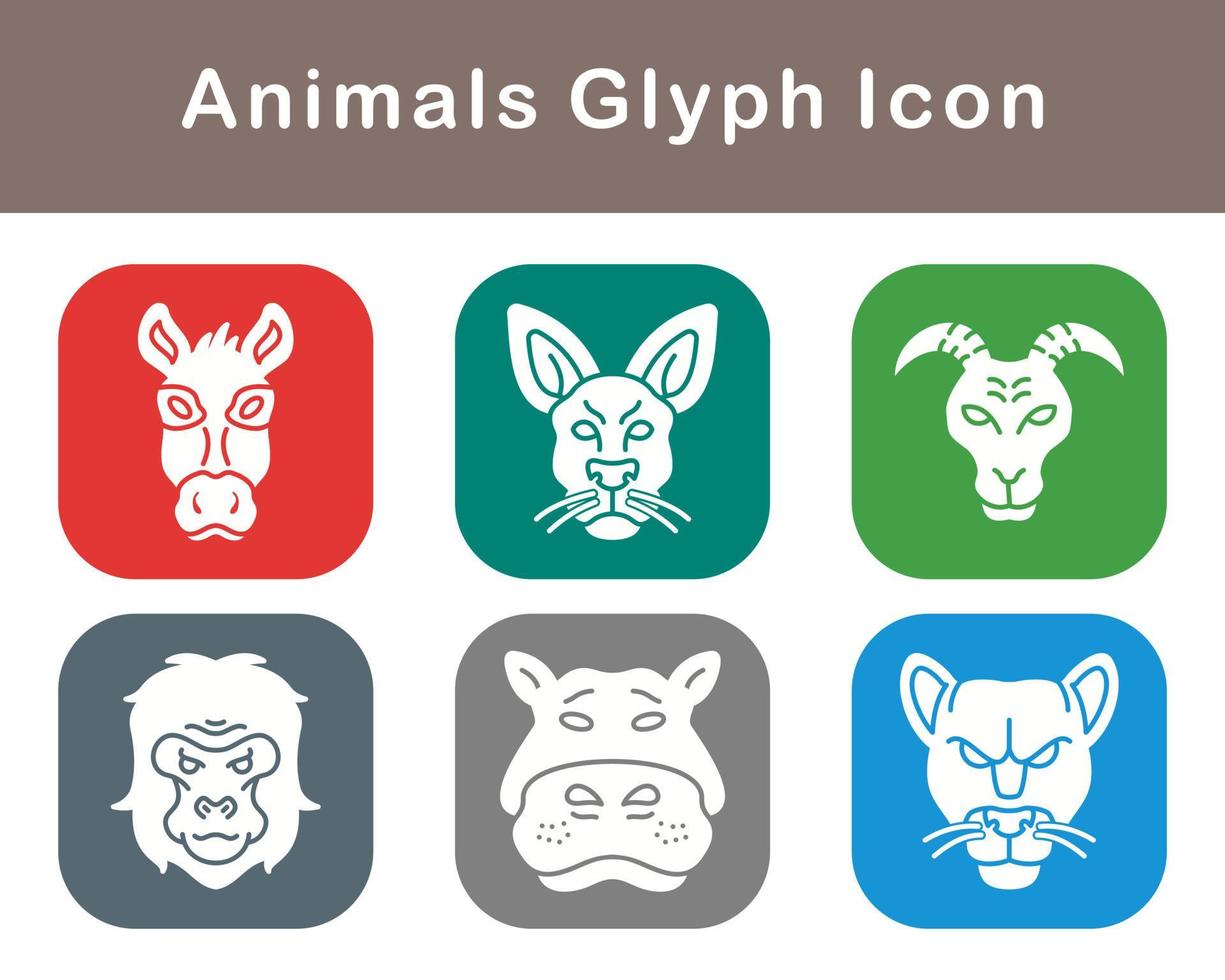 animales vector icono conjunto