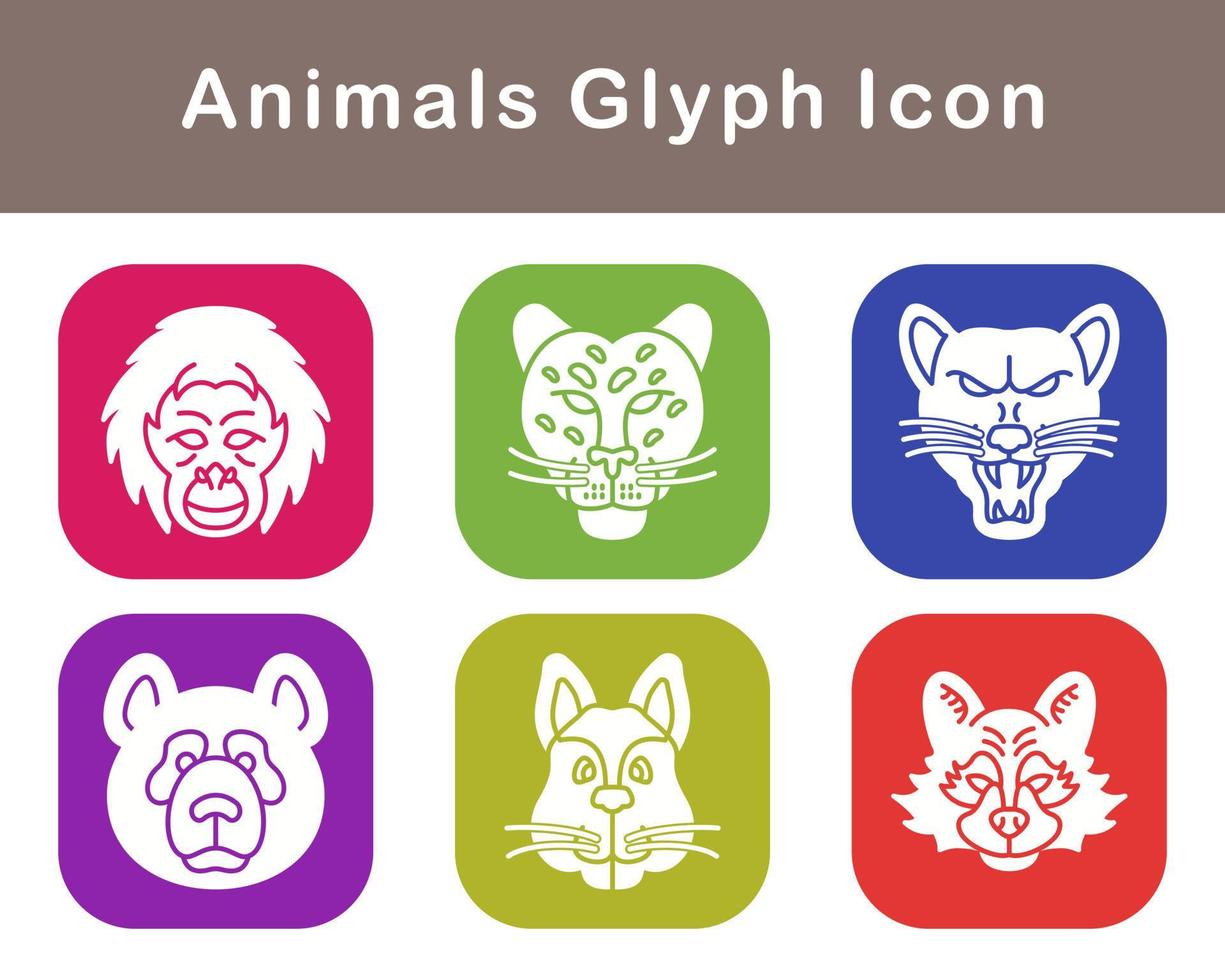 animales vector icono conjunto