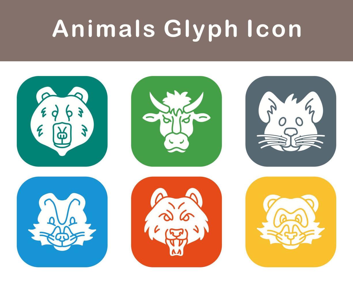 Animals Vector Icon Set