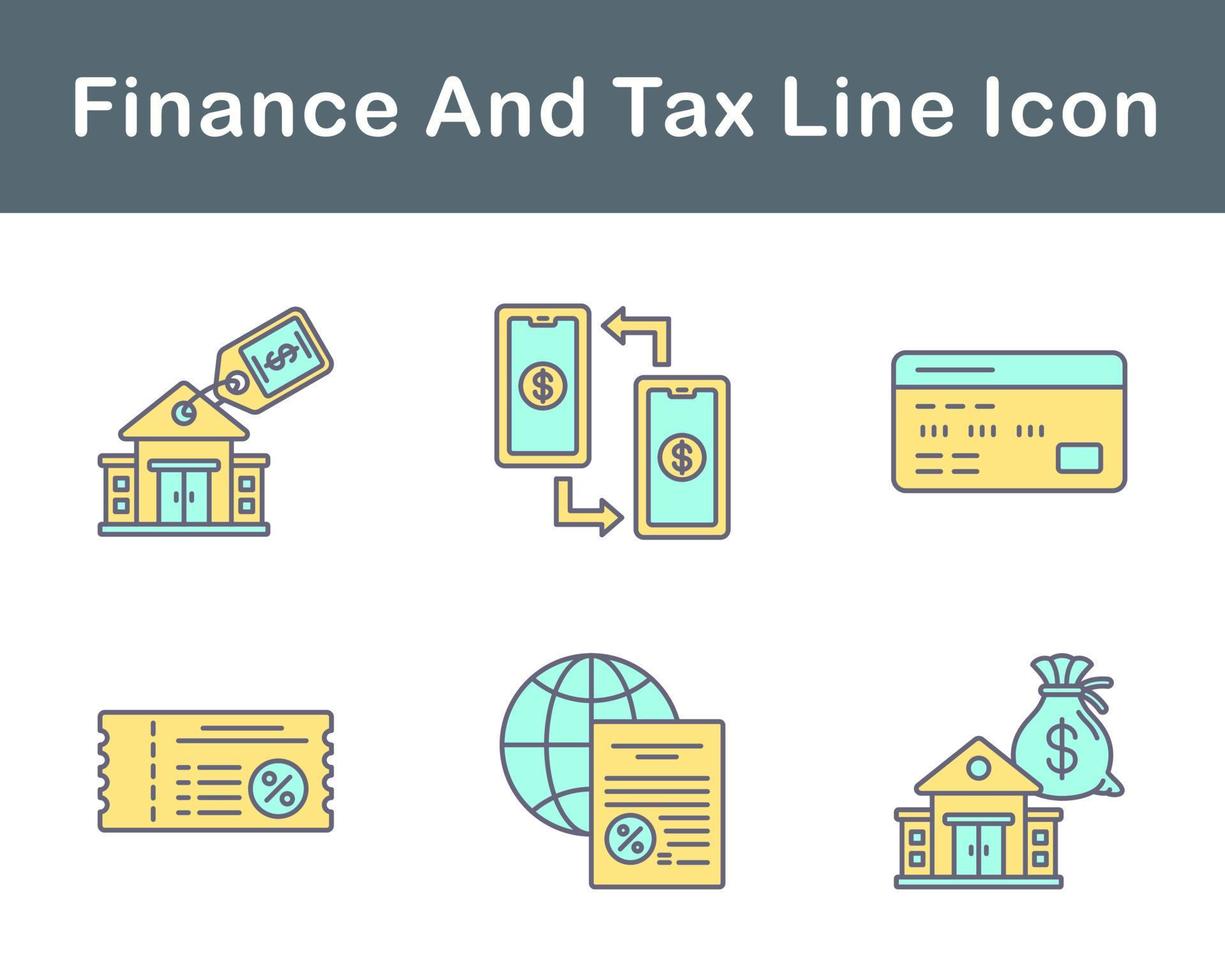 Finance And Tax Vector Icon Set