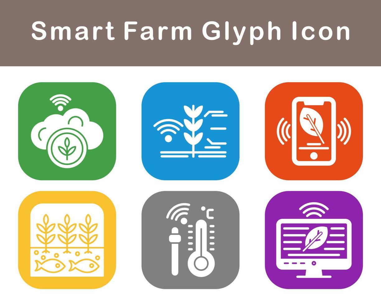 Smart Farm Vector Icon Set