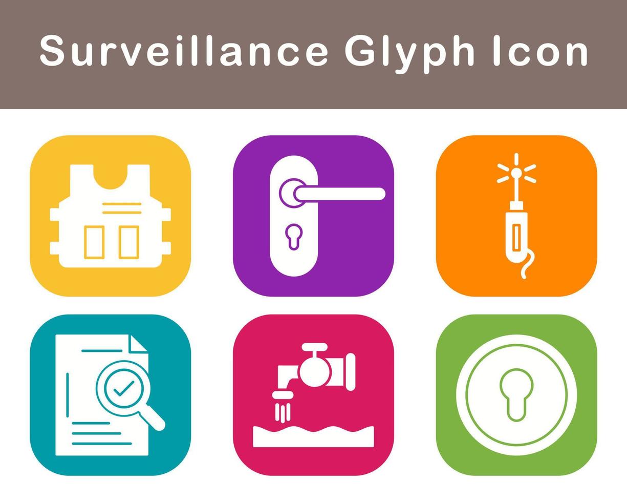 Surveillance Vector Icon Set