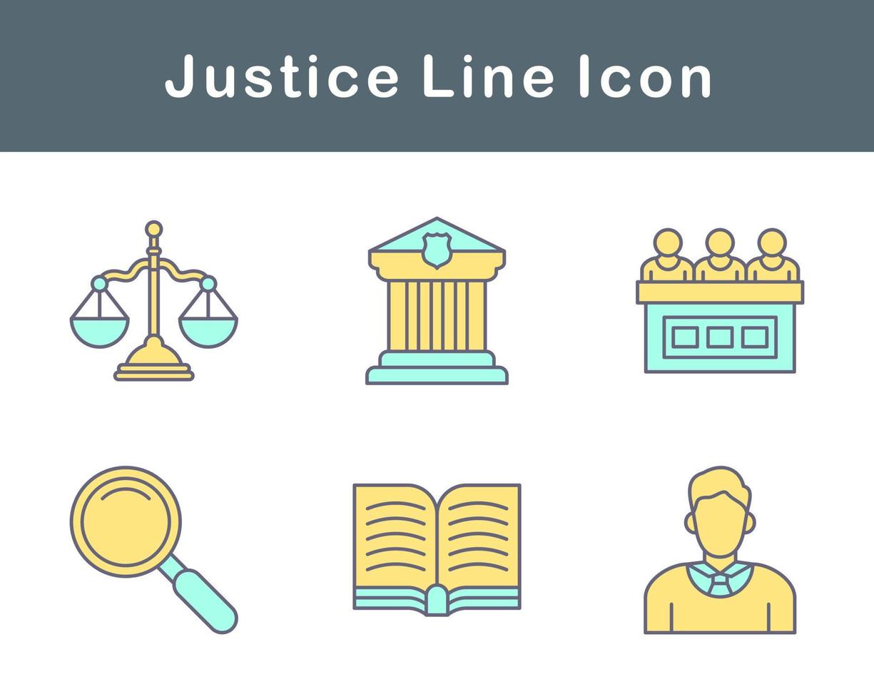 Justice Vector Icon Set