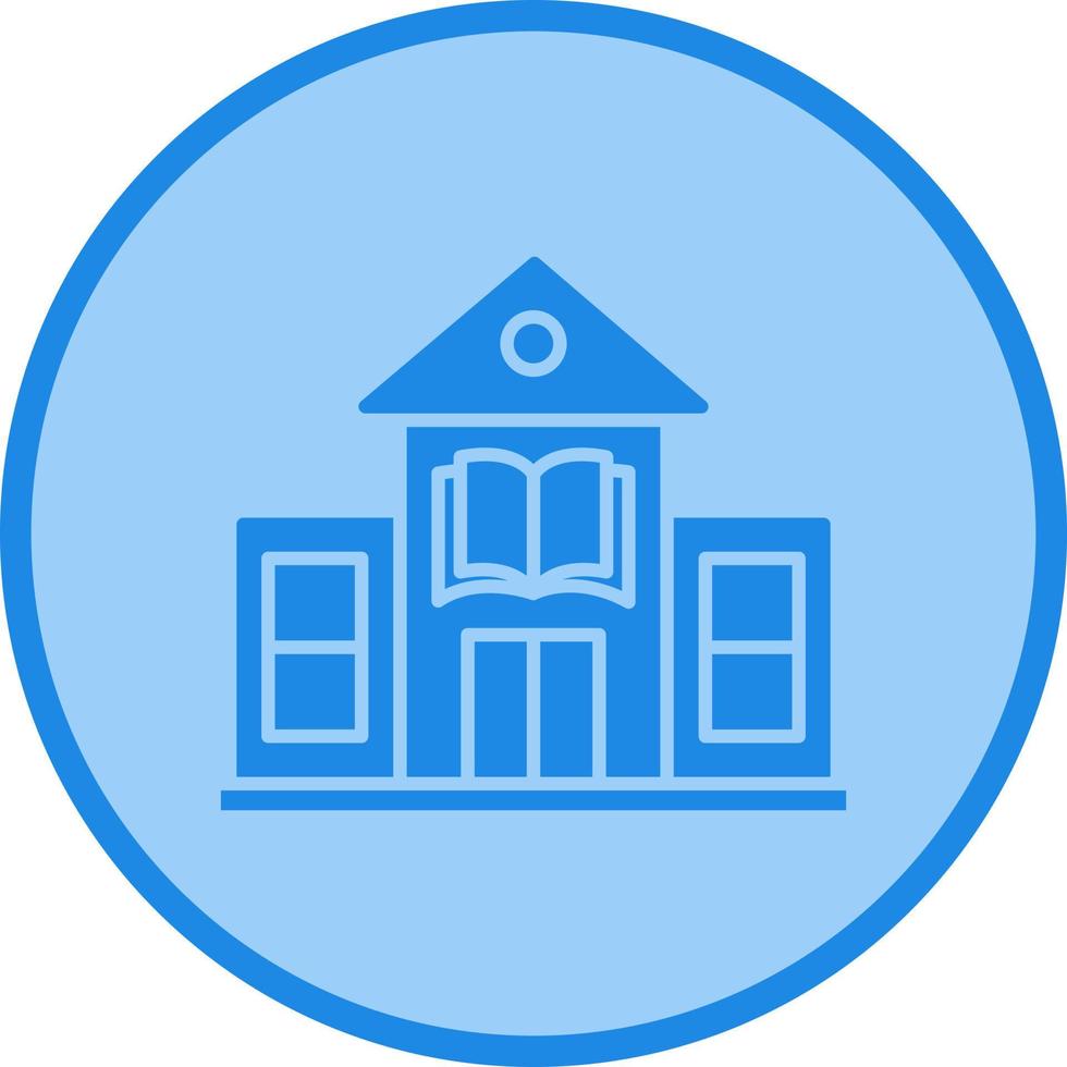 biblioteca edificio único vector icono