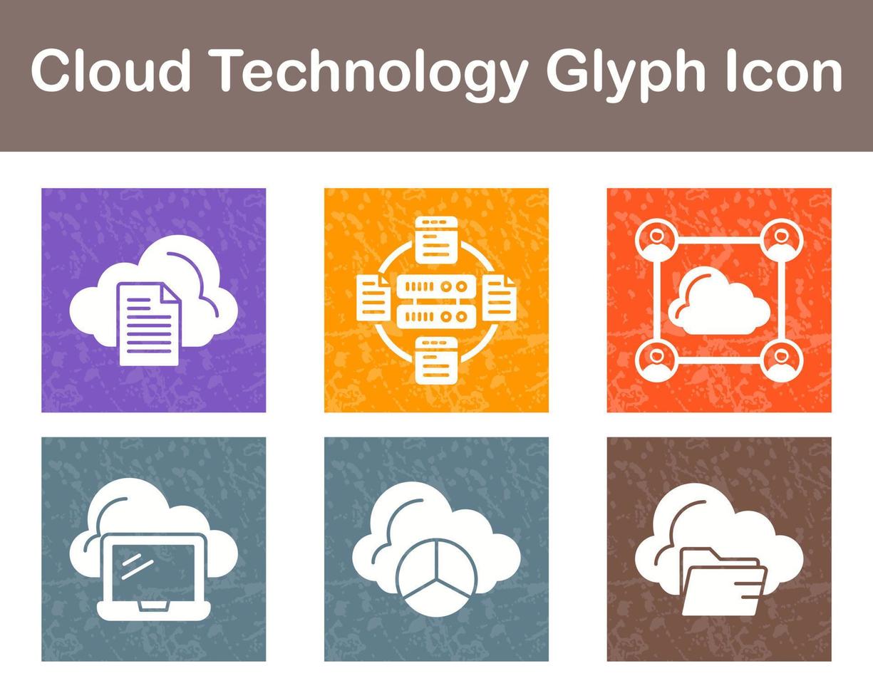 Cloud Technology Vector Icon Set