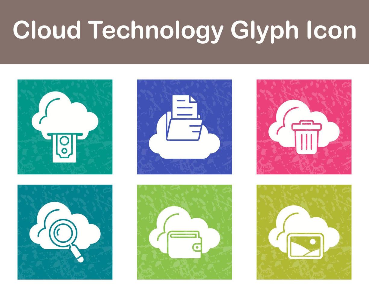Cloud Technology Vector Icon Set