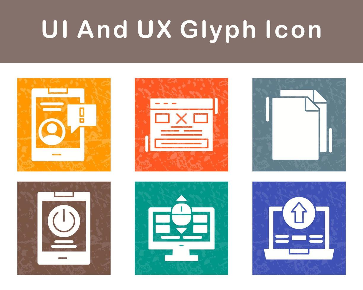 ui y ux vector icono conjunto