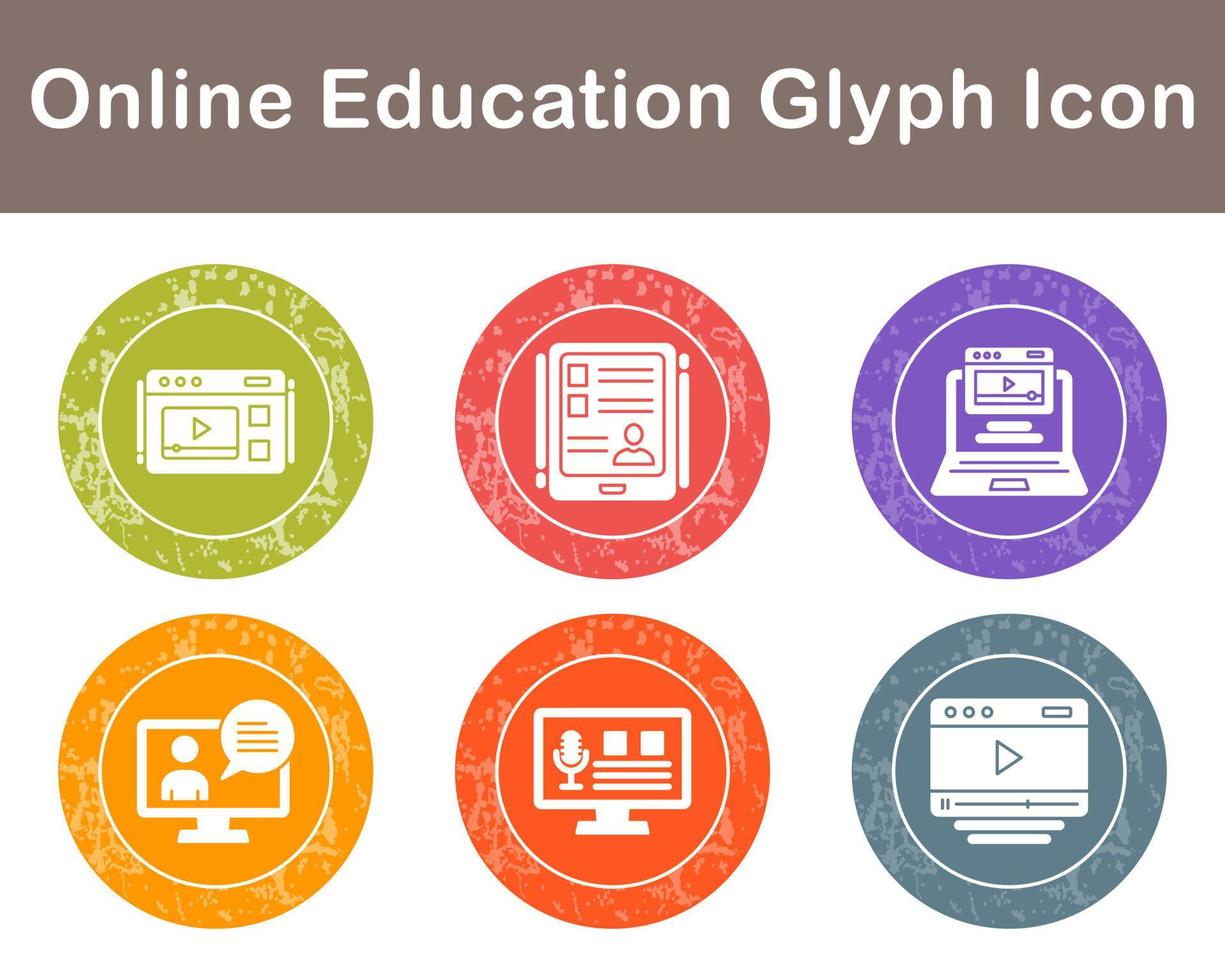 Online Education Vector Icon Set