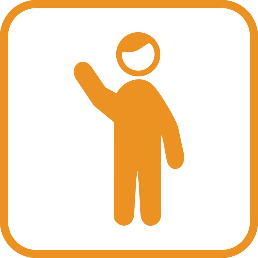 Waving to people Unique Vector Icon