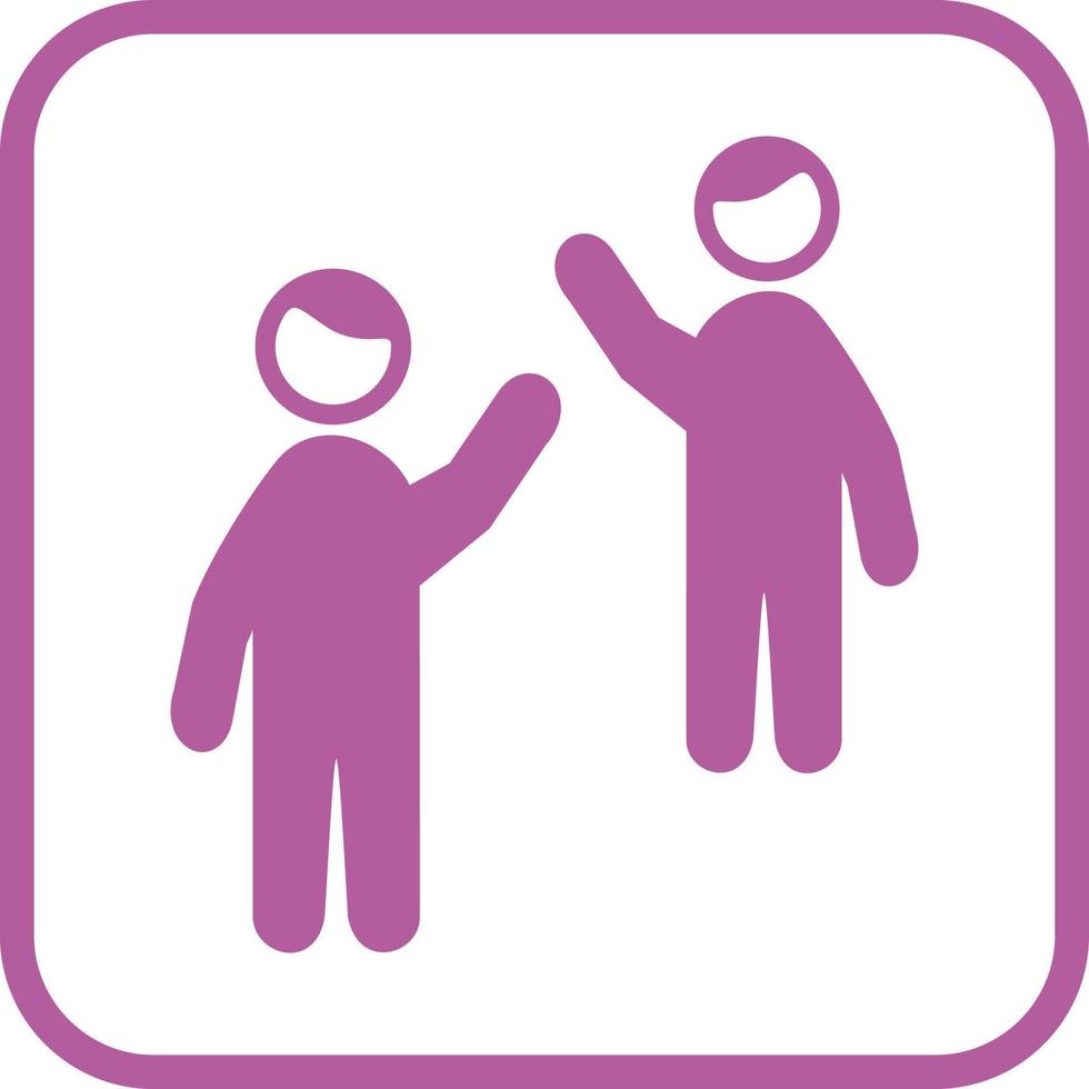 Waving to people Unique Vector Icon