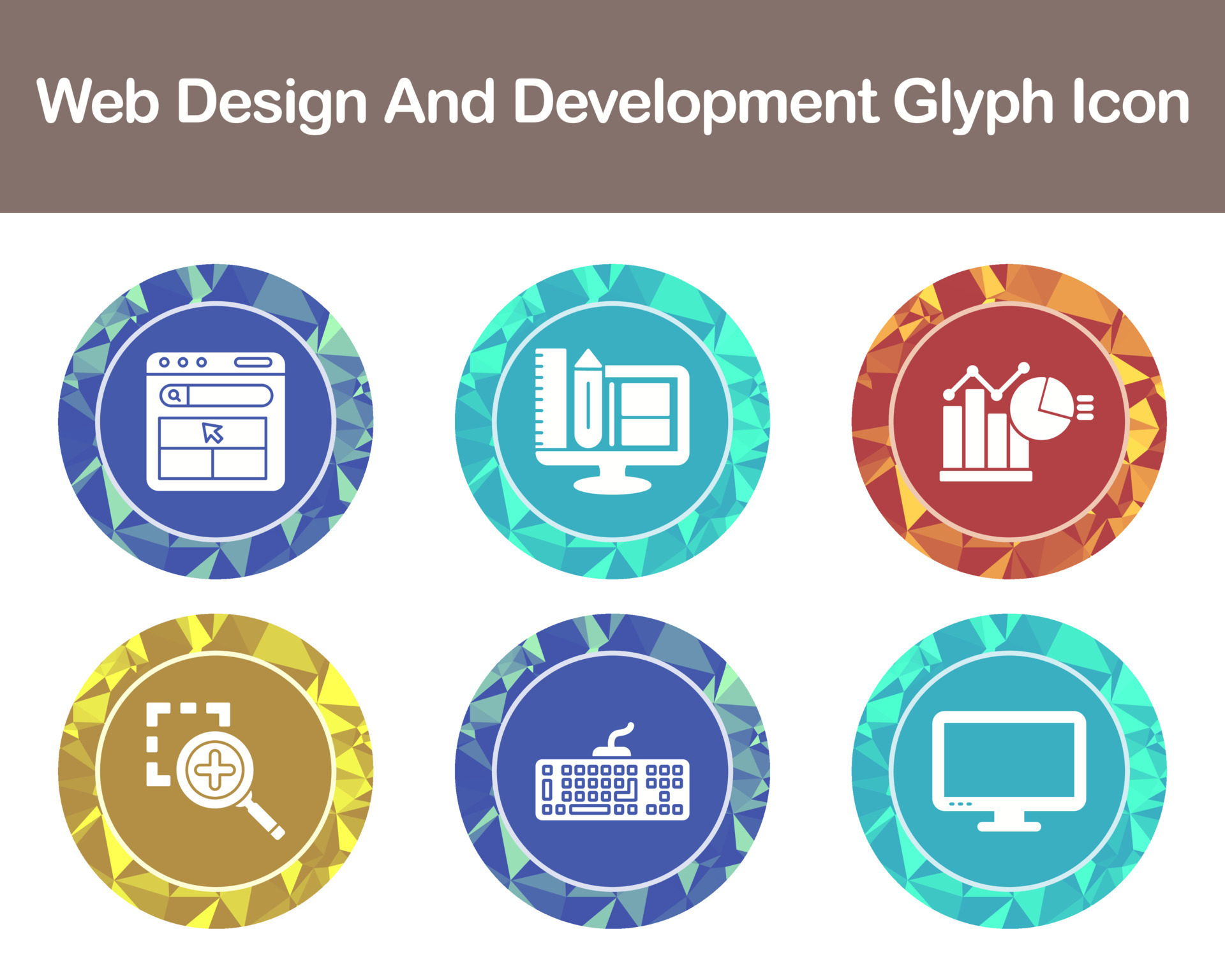 Web Design And Development Vector Icon Set 21124596 Vector Art at Vecteezy