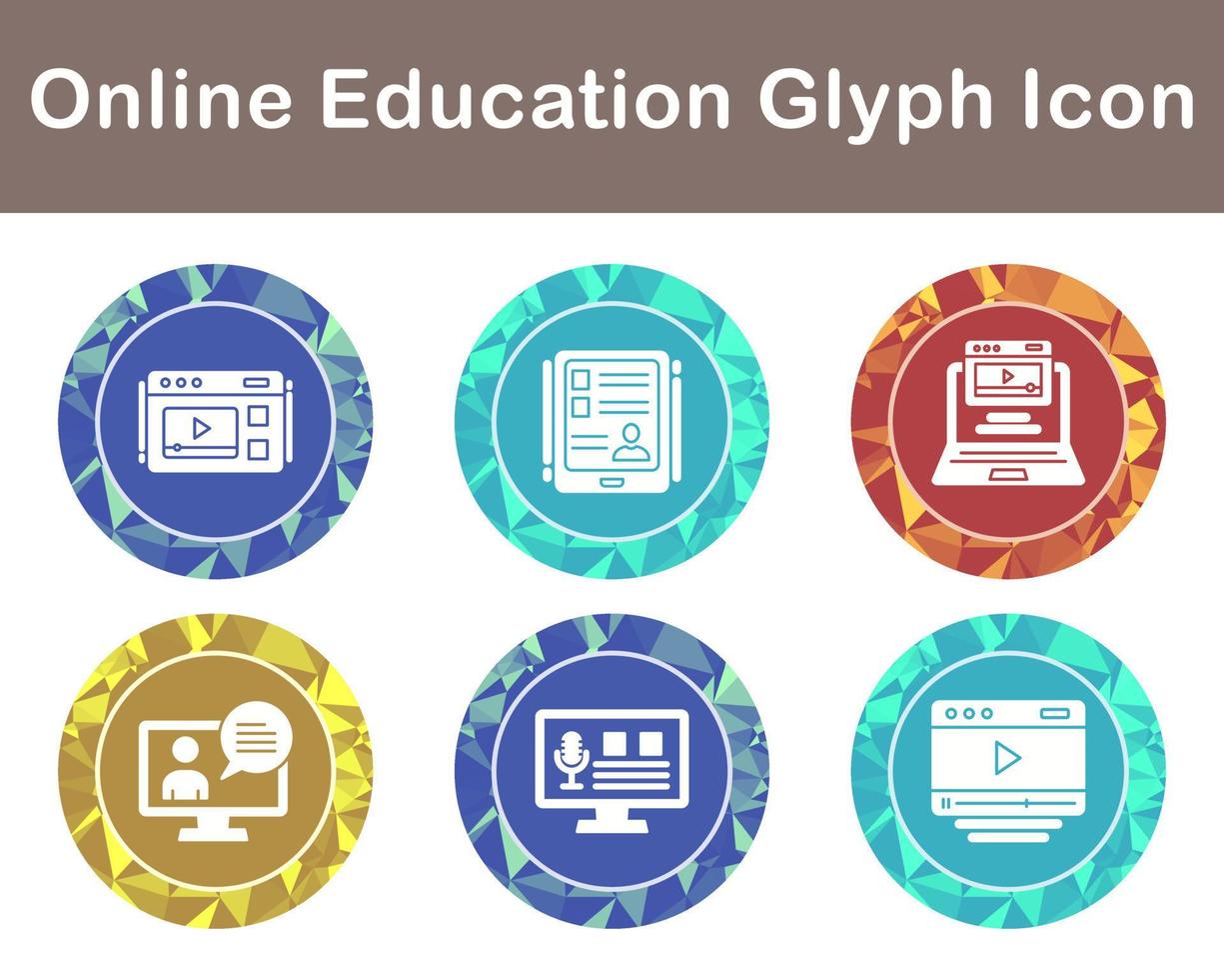 Online Education Vector Icon Set