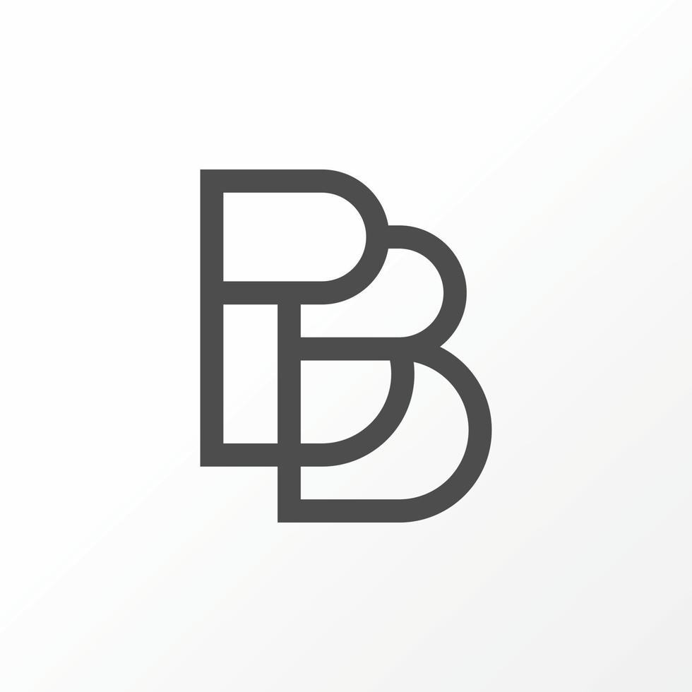Simple and unique letter or word BB line art out font with cutting image graphic icon logo design abstract concept vector stock. Can be used as a symbol related to initial or monogram