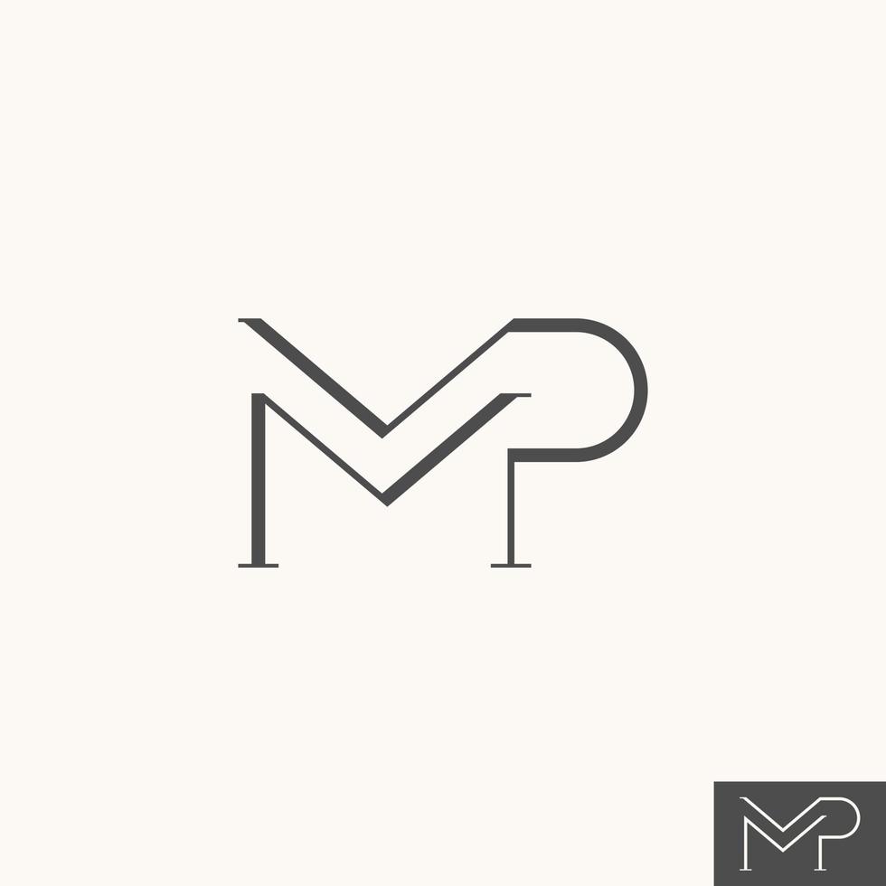 Simple and unique letter or word MM or MW MP line font like pattern motif ornament image graphic icon logo design abstract concept vector stock. Can be used as a symbol related to initial or monogram