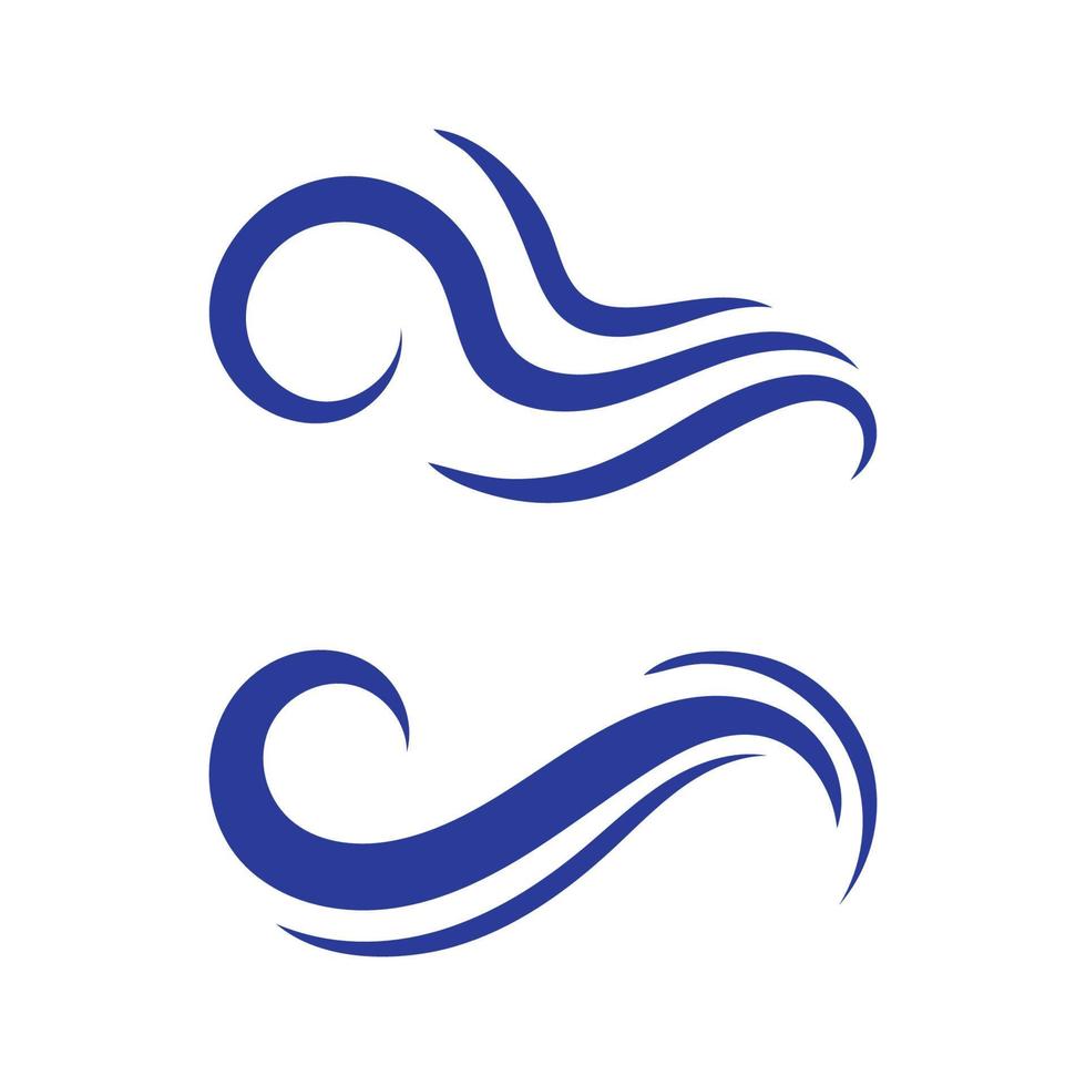 ola y agua aislado redondo forma logo azul color logotipo fluido agua imagen. mar, océano, río superficie vector