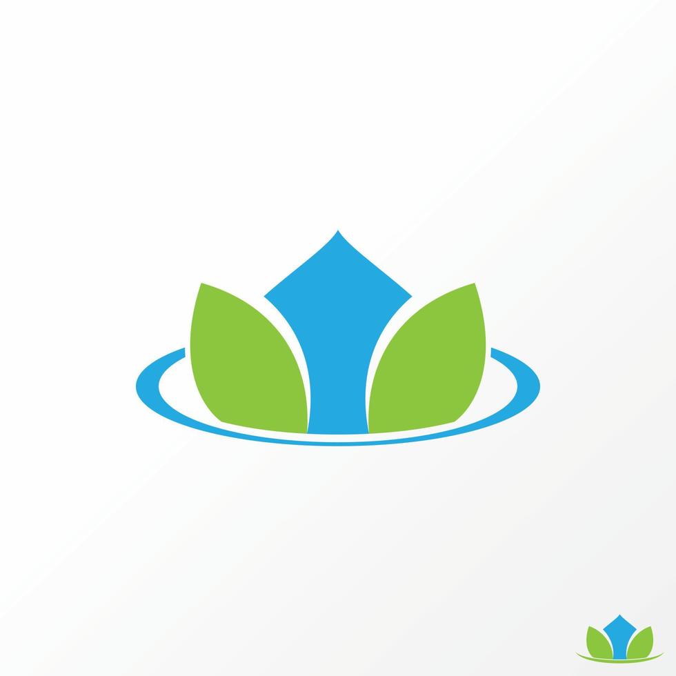 Unique but simple three or triple leaf or leaves on middle and side circle image graphic icon logo design abstract concept vector stock. Can be used as a symbol related to nature or botanical