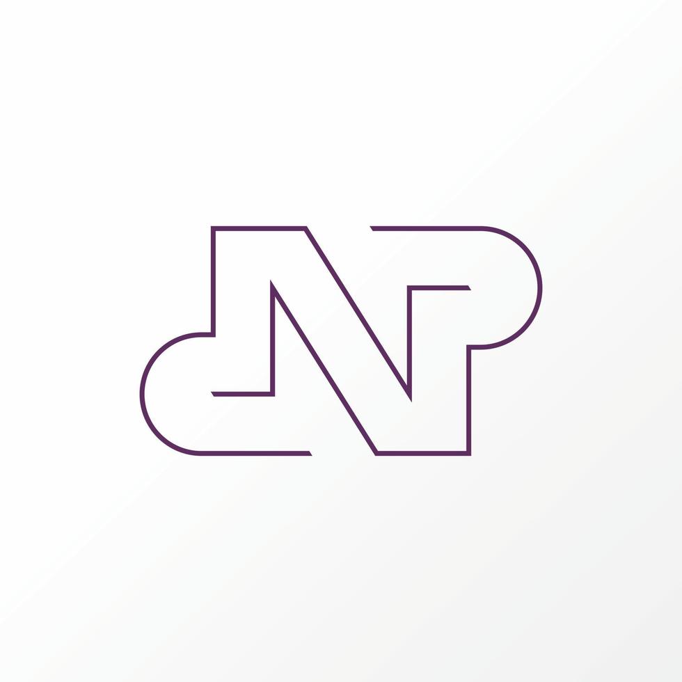Letter or word NP or PN cut line serif font with crown on top image graphic icon logo design abstract concept vector stock. Can be used as a symbol related to initial or luxury