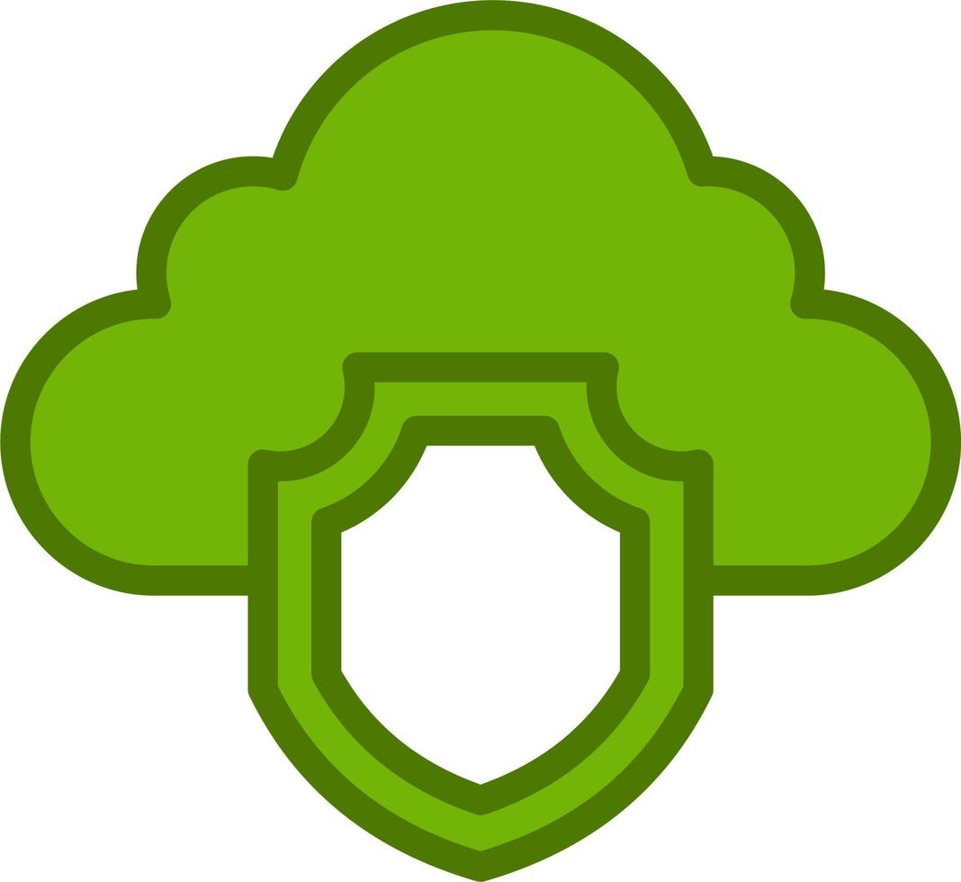 Cloud Security Vector Icon